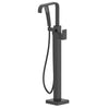 FAUCET, FSTF SQUARE MNFLD MBK Freestanding Tub Filler Square Matte Black - NO Warranty included, Factory Warranty Voided