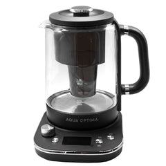 Aqua Optima KT3000 Glass Electric Kettle with Water Filter | 1.7L Variable Temperature – Black