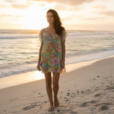 Sheer Bathing Suit Cover Up w/Bustline Drawstring (Multi-col