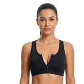 Genie Zip Padded Bra Black / Medium - Mail Order - As Seen On TV