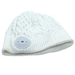 UGO Beanie - White Beanie - with Bluetooth Headphones