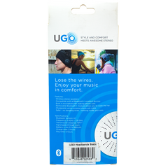 UGO Beanie - Red Black Head Band - with Bluetooth Headphones - Pre-Priced $39.99