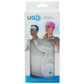 UGO Beanie - White Head Bands - with Bluetooth Headphones