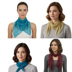 Neck Scarf Solid Color Burgundy - Light weight -Solid Color