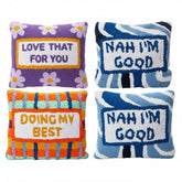 NEEDLEPOINT PILLOW - ASSORTED COLORS - ORANGE MULTI (UPC # 1922341036885)4 pcs, (UPC # 1922341036892) MEDIUM BLUE 5 pcs, BROWN MULTI (UPC # 1922341036915) 7 pcs, PURPLE MULTI (UPC # 1922341036908) 8pcs