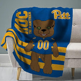 Sleep Squad Pittsburgh Panthers Mascot 60 x 80 Rashel Throw Blanket
