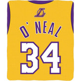 Sleep Squad Los Angeles Lakers Shaquille O'Neal 60 x 80 Raschel Throw Blanket