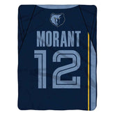 Sleep Squad Memphis Grizzlies Ja Morant 60 x 80 Raschel Throw Blanket