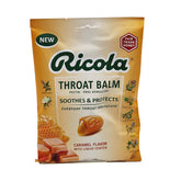Ricola THROAT BALM Caramel Flavored with Liquid Center 34CT BAGS 1X45 - Exp.09/25