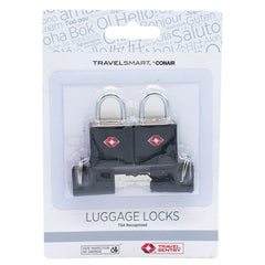 2-PK PADLOCKS AST BLK/GRN