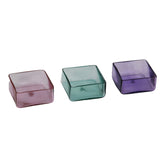 Square Glass Insense Holder Assorted Colors - 12pcs Purple UPC # 192343002338 - 12pcs Pink UPC # 1922343002314 - 12pcs Blue UPC # 1922343002345 - Pre Priced $4