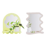 NOVELTY MIRROR WITH SHELF (6) GREEN SCALLOP UPC # 426548152382 (6) Pink Wave UPC # 426548152375