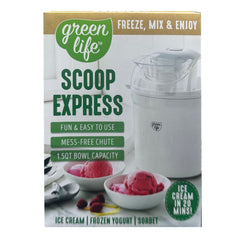 GreenLife 1.5QT Electric Ice Cream, Frozen Yogurt, and Sorbet Maker with Mixing Paddle - White - Retail