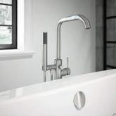 BN Contento Freestanding Tub Filler Freestanding Tub Filler Contento Brushed Nickel - NO Warranty included, Factory Warranty Voided