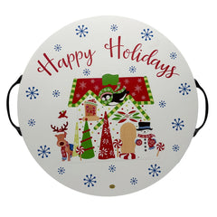 Temp-tations Reversible 15.5 Wooden Serving Tray- Home Sweet Home (Grey) / Happy Holidays