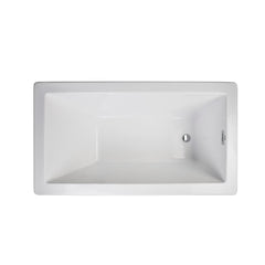 Cetra 60" x 32" Air Bath Drop-In Bathtub | White – End Drain - Sold with No Warranty