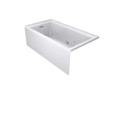 Linea 6032 Skirted Whirlpool Bathtub | White – Left Drain - NO Warranty included, Factory Warranty Voided