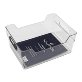 Clear bin with cool grey 11C handle Storage bin Size: 30.2x22x13cm