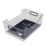 Clear bin with cool grey 11C handle Storage bin Size: 35.2x25x13cm