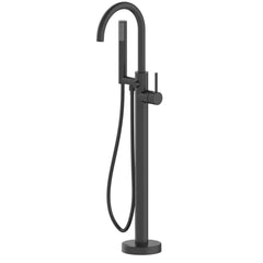Single Handle Lever Floor Mount Tub Filler | Matte Black - NO Warranty included, Factory Warranty Voided