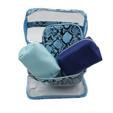 Nine West -TRAVEL NESTED TRAIN CASE WITH 3PCS PYTHON PU AND NYLON POUCHES