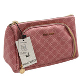 Nine West -LATTICE PATTERN PU COSMETIC BAG WITH BRUSH HOLDER