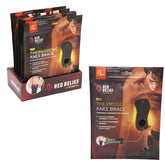 Red Relief - Size Large- Theromgenic Knee Brace - 1 knee brace - 6pc PDQ display