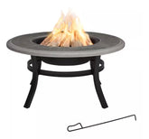 Hampton-Bay-Whitfield-38-00-in-W-Black-Grey-Steel-Wood-Outdoor-Fire-Pit-with-Grate-Cover-and-Poker-Included-3022FP-2/319921672
