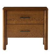 Silk & Snow - Tofino Wooden Nightstand (Walnut) - 2-Drawer
