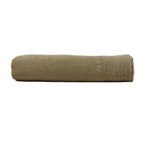 Silk & Snow - Flax Linen Flat Sheet - King (olive green)