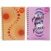 Morning And Evening Reflection Journal Assorted Colors 18 of each - Purple - Protect Your Peace UPC # 826635301417 , Peach - Live By The Sun, Love By The Moon UPC # 826635301424