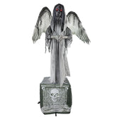 HAUNTED HILL FARM - 5.5-FT. ANIMATRONIC HAUNTED ANGEL STATUE