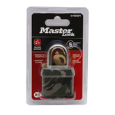 MASTERLOCK 1 9/16 Wide Covered Laminated Steel Pin Tumbler Padlock; Camouflage