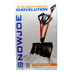 Snow Joe Shovelution Strain- Reducing Snow Shovel 18 in Spring Assisted Handle Red - Blue Retail Box