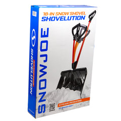 Snow Joe Shovelution Strain- Reducing Snow Shovel 18 in Spring Assisted Handle Red - Blue Retail Box