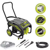 Power Joe Portable Propane Generator | Push-Button Electric + Recoil Start | Power Cooling System | 4100 Starting Watt | 3300 Running Watt | W/ Cover, Extension Cord, Magnetic DipStick, 24V 2.0-Ah Battery and Charger (Propane Only) Brown Box