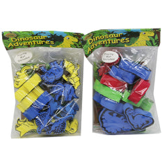 Dinosaur Adventures With Play Mat - 12 Blue & Yellow / Blue, Red & Green Dino