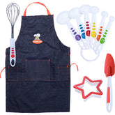 Curious Chef Children's 11 pc Denim Chef's Kit