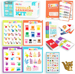 Toddler Kit - 4 Posters, 58 Flashcards, 58 Practice Book Exercises and 36 Reward Stickers & Crayons