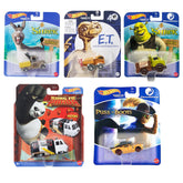 Assorted Hot Wheels Dream Works Movie Character Cars - 1pcs Puss In Boots The Last Wish UPC # 194735026494 - 2pcs Dragon UPC # 194735026470
