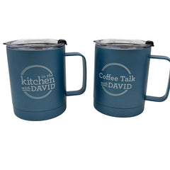 In the Kitchen with David Set of (2) 14-oz Travel Mugs