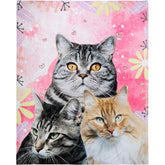 Cat Throw Blanket 2 - 50 x 60