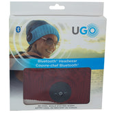 UGO Beanie - Red Beanie - with Bluetooth Headphones