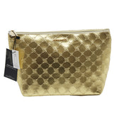 Nine West -DEBOSSED METALLIC PU TOP ZIP COSMETIC BAG