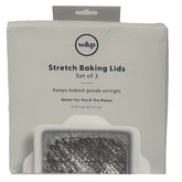 W&P Reusable Silicone Stretch Lid, Set of 3 5X9, 8X8, 9X13-CLEAR