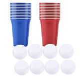 Party Pong Game ( 11 Blue Cups, 11 Red Cups & 8 Balls )