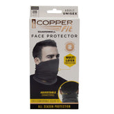 Copper Fit Guardwell Face Protector Adult Unisex Size - Charcoal As Seen On TV