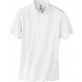 Hanes Polo Shirt Mens - White MD