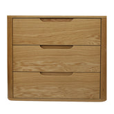Silk & Snow - Bergen Wooden Nightstand (Natural) - 3-Drawer