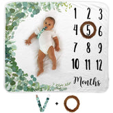 NOVO Baby Baby Monthly Milestone Blanket-Woods (Repack Box)